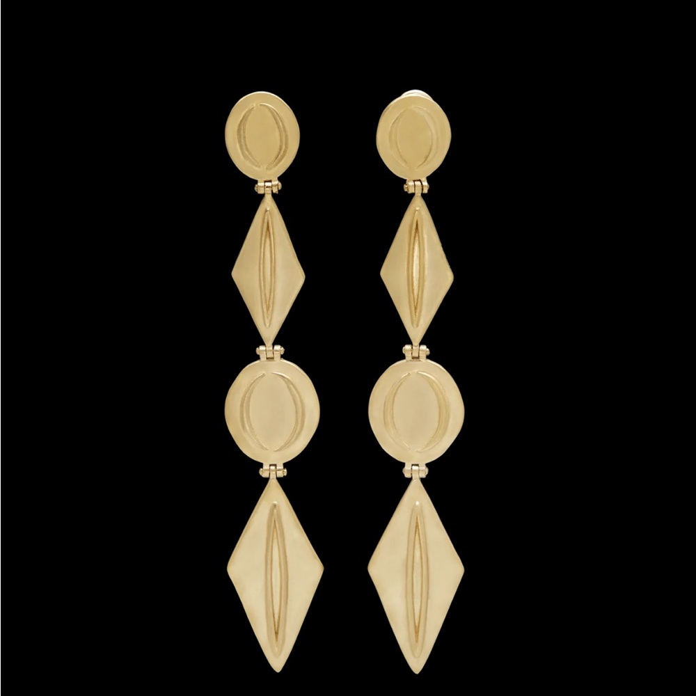 House of Harlow 1960 Drop 14k Gold Earrings